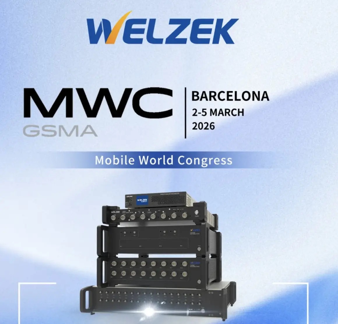 邁訊科技和為準電子將在MWC2026現場展示最新的T6290系列綜測儀產品及Wi-Fi8、藍牙6.0等測試方案，位置：Hall5,5J68